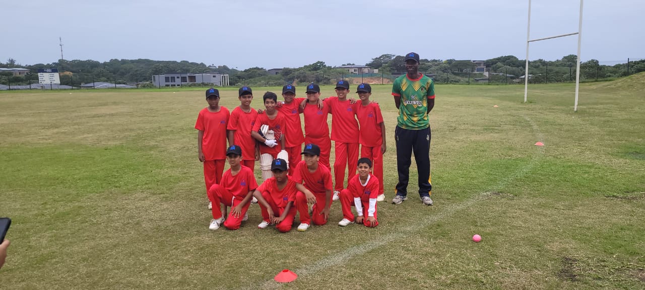 Coach Alester Maregwede with the African Warriors Cricket Team